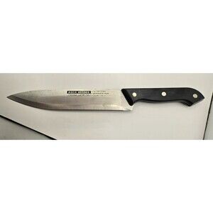 Vintage 8" Chef Knife Koch Messer Stainless Rostfrei Inox Black Handle